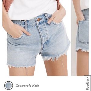 Madewell Relaxed Denim Shorts in Cedarcroft Wash - NWT Size 28